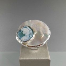 Anello" Cameo agata" in...